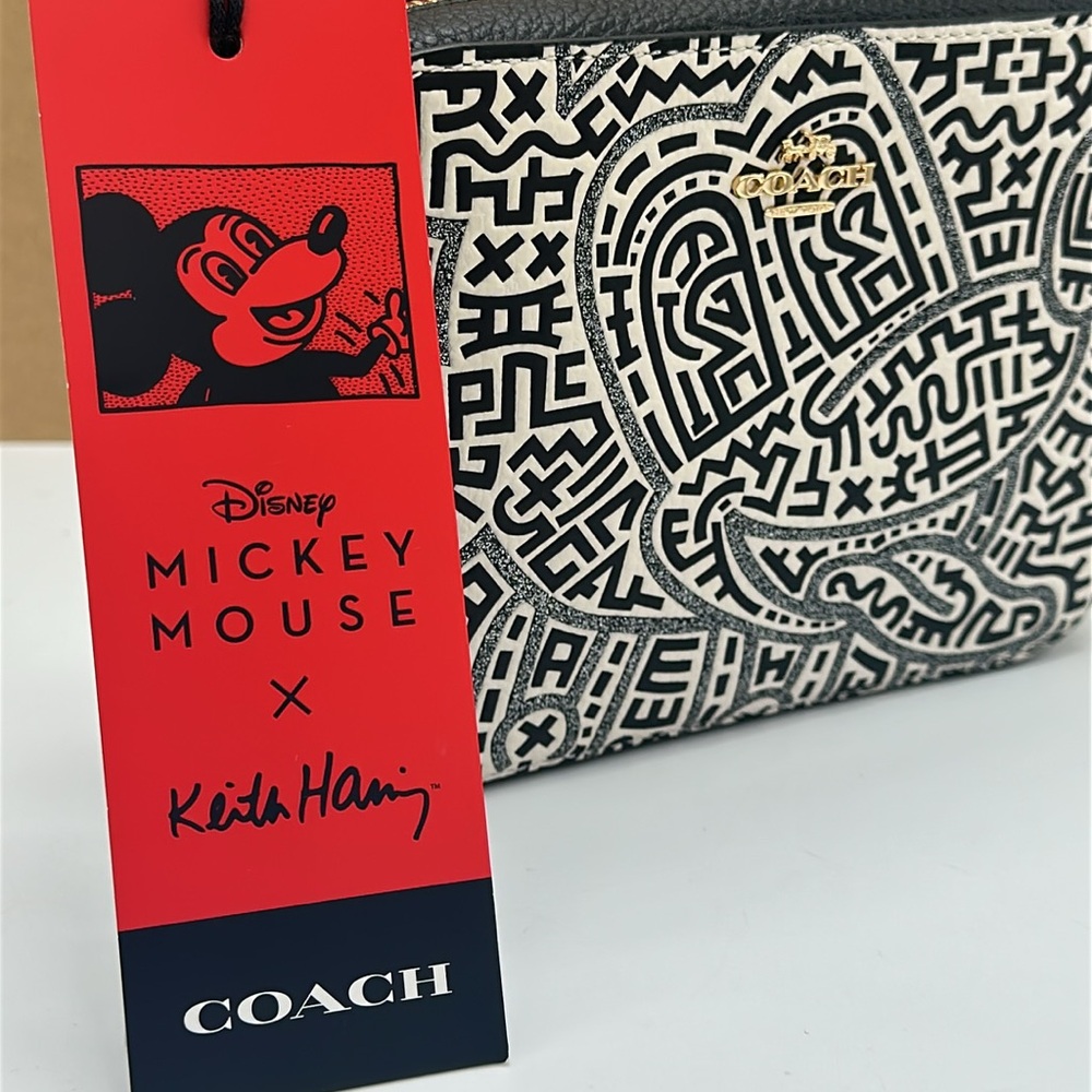 COACH Disney Mickey Mouse x Keith Haring Mini Leather Camera Bag - Picture 8 of 16